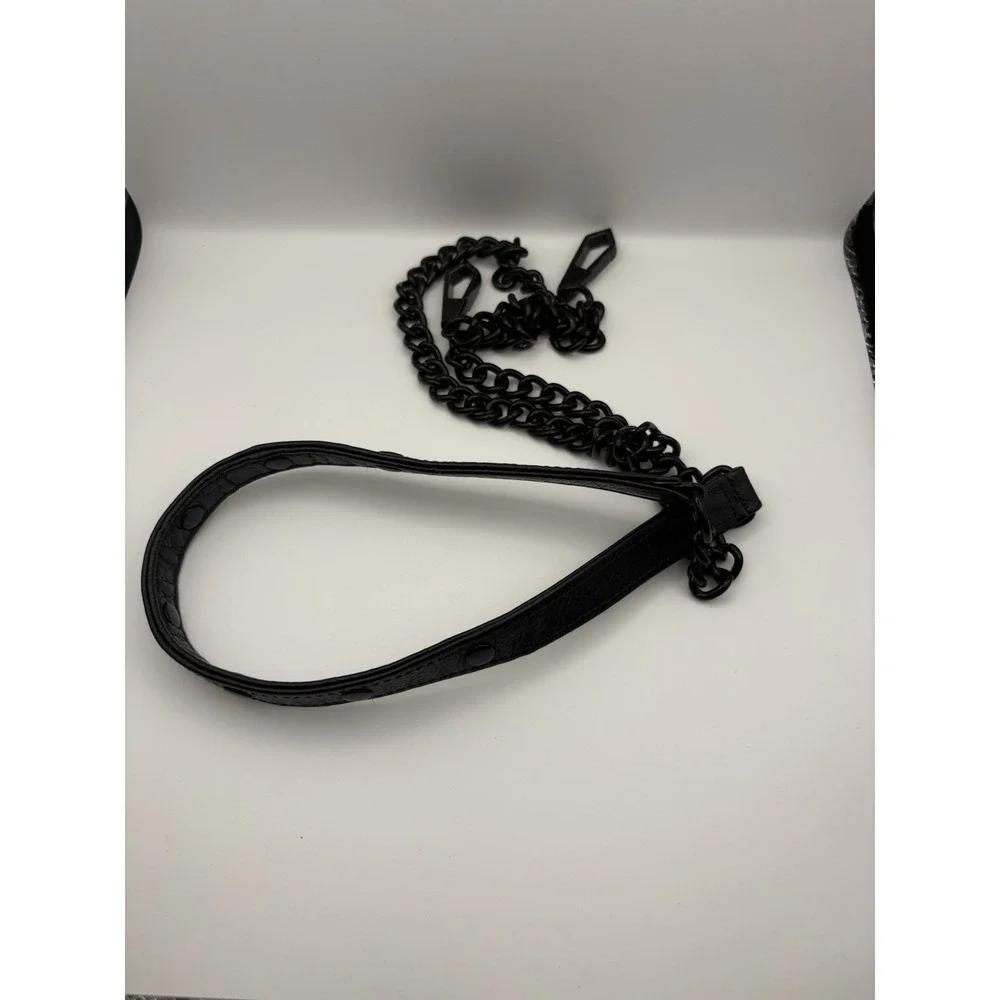 Rebecca Minkoff Leather Crossbody Bag Birds of Paradise Design Chain Link Strap - Picture 7 of 8